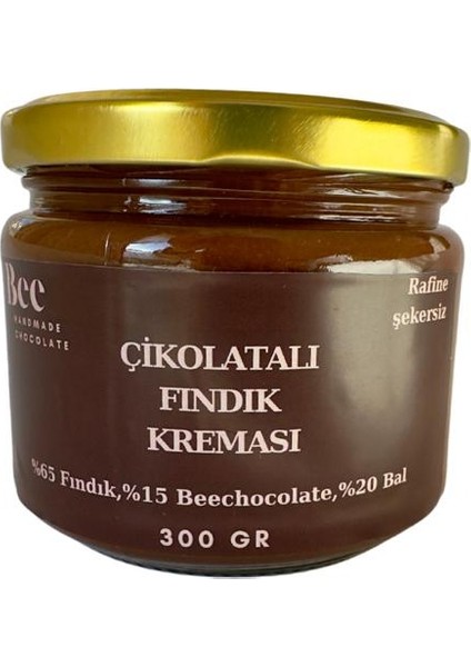 Rafine Şekersiz El Yapımı Ballı Çikolatalı Fındık Kreması 300 gr fiyatları