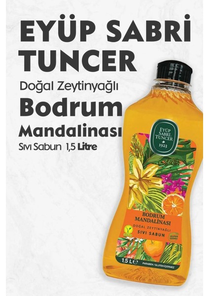 Bodrum Mandalinası Doğal Zeytinyağlı Sıvı Sabun 2 Adet 500 Ml+ 1.5 Lt 1 Adet fiyatları