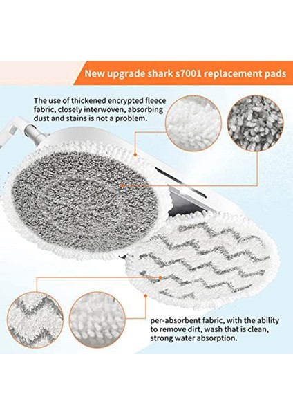 S7001 Yedek Buharlı Paspas Köpekbalığı S7000 S7000AMZ S7001 S7001TGT S7000 S7201 S7005 S7020 Buharlı Paspas Pedleri (Yurt Dışından) indirimleri