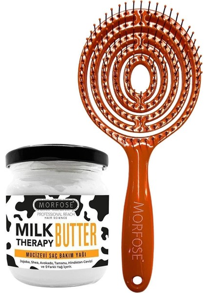 Oval Saç Fırçası Milk Therapy Butter Yağ Içeren Mucizevi Saç Bakım Kremi