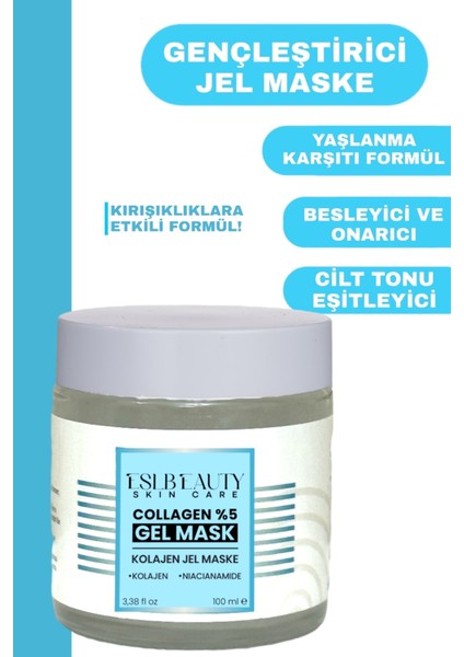 Eslbeauty Aloe Vera Özlü Kolajen Jel Maske – Cilt Besleyici, Dolgunlaştırıcı ve Yaşlanma Karşıtı Etkili 100 ml