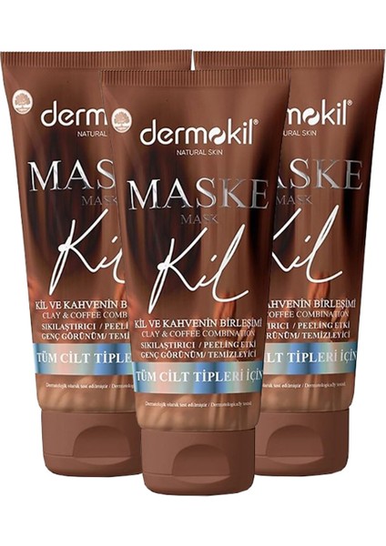 Sıkılaştırıcı Genç Görünüm Için Kahve Içerikli Yüz Kil Maskesi 75 ml x 3 Adet