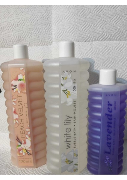 Beyaz Şeftali Banyo Köpüğü 1000ML Lavanta Banyo Köpüğü 500ML White Lily Zambak 1000 ml
