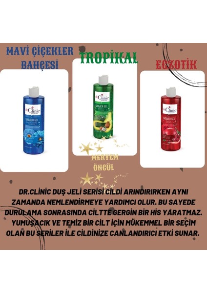 Dr.clinic Mavi Çiçekler Bahçesi Duş Jeli 400 ml fiyatları