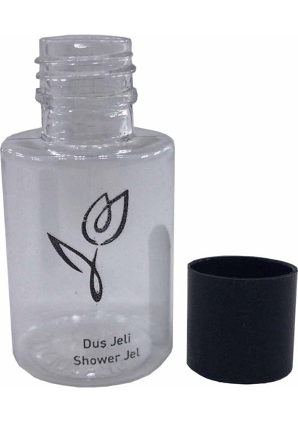 100 Adet Duş Jeli Yazılı Boş Şişe Standart Otel Tipi 30 ml Silindir Şişe Tek Kullanımlık Ku