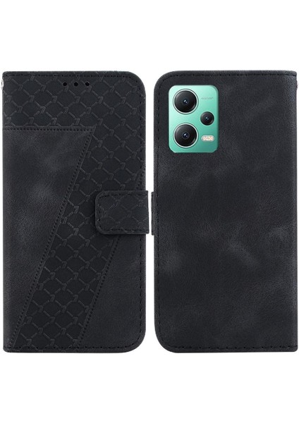 Için Xiaomi Poco X5 Kabartmalı Desen Kart Yuvası Fonksiyonu Flip Pu Telefon Kılıfı (Yurt Dışından)