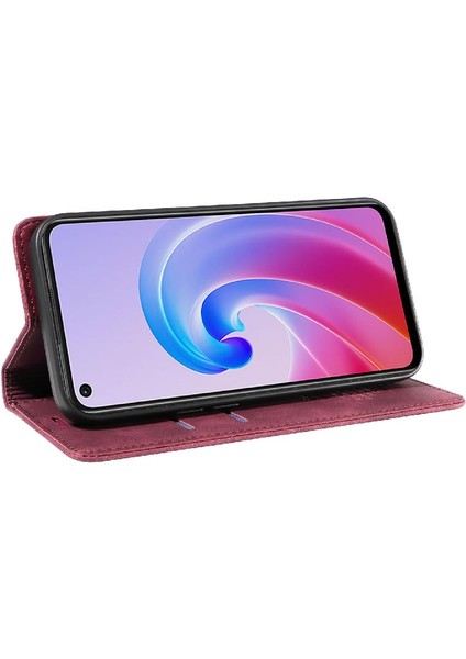Oppo Oppo 8z/7z Koruyucu Pu Deri Manyetik Folyo Cüzdan Için Telefon Kılıfı (Yurt Dışından) modelleri