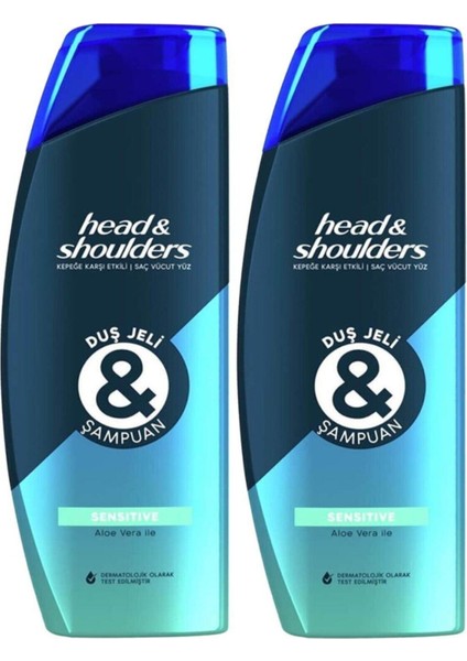 Head And Shoulders Head & Shoulders Duş Jeli ve Şampuan Sensitive 360 ml x 2 Adet