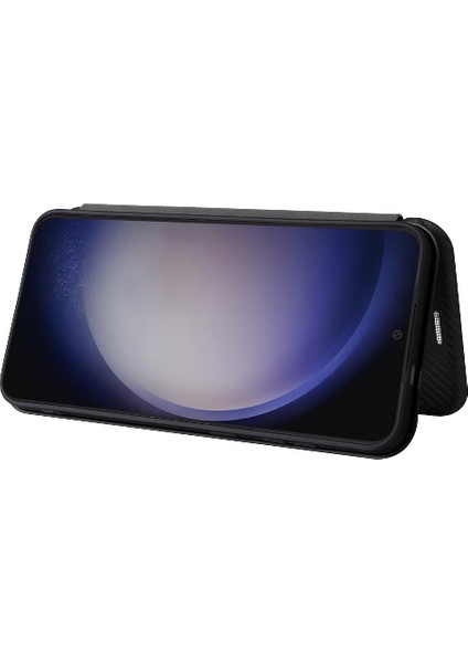 Samsung Galaxy S24 Kart Ekleme Deri Folio Flip Case Fiber Için Telefon Kılıfı (Yurt Dışından) modelleri