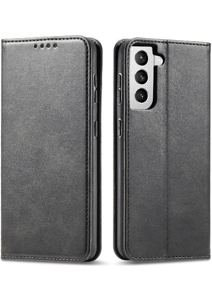 Samsung Galaxy S21 Deri Folio Flip Case Kart Ekleme ile Telefon Kılıfı (Yurt Dışından)