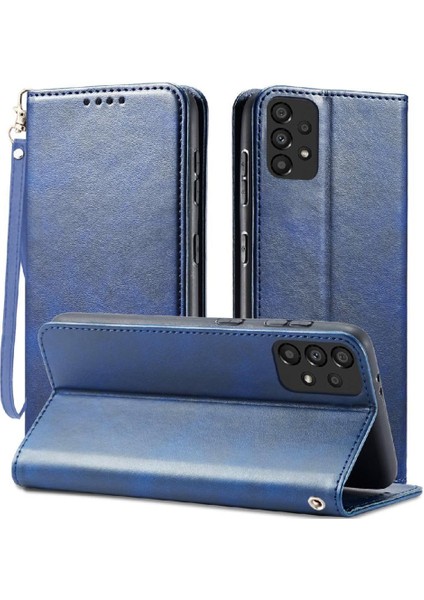 Samsung Galaxy A22 5g Tam Koruma Deri Folio Flip Case Telefon Kılıfı (Yurt Dışından)