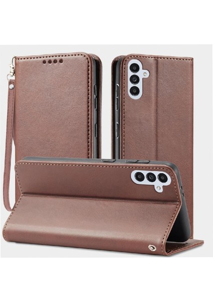 Samsung Galaxy A13 5G/A04S Deri Folio Flip Case Kartı ile Telefon Kılıfı (Yurt Dışından)