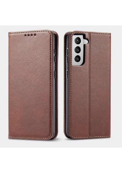 Samsung Galaxy S21 Deri Folio Flip Case Kart Ekleme ile Telefon Kılıfı (Yurt Dışından) indirimleri