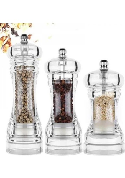 Akrilik Baharat Öğütücüsü, 14 cm 2 Adet, Tuz Karabiber Değirmeni Öğütücü fiyatları