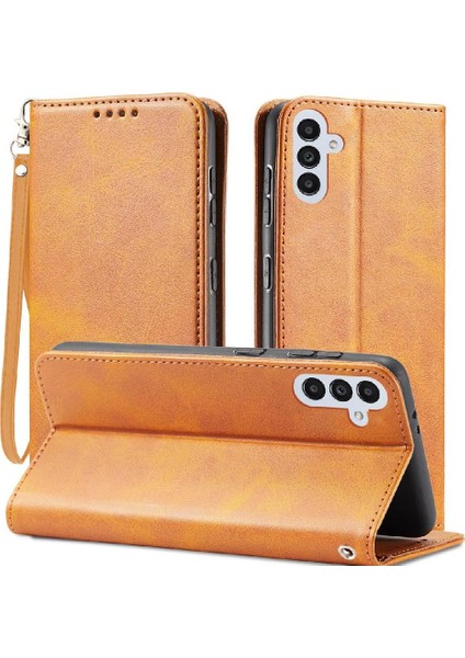 Samsung Galaxy A54 5g Deri Folio Flip Case Tam Koruma Telefon Kılıfı (Yurt Dışından)
