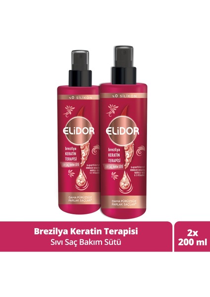 Sıvı Saç Bakım Sütü Brezilya Keratin Terapisi 200 ml X2