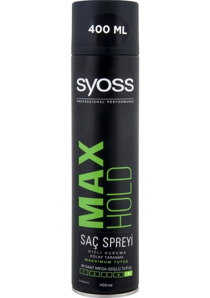 Saklı Güzellik Syoss Max Hold Saç Spreyi 400 ml