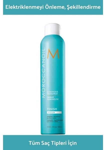 Nehirz Luminous Hairspray Orta Tutuşlu Saç Spreyi 330ML