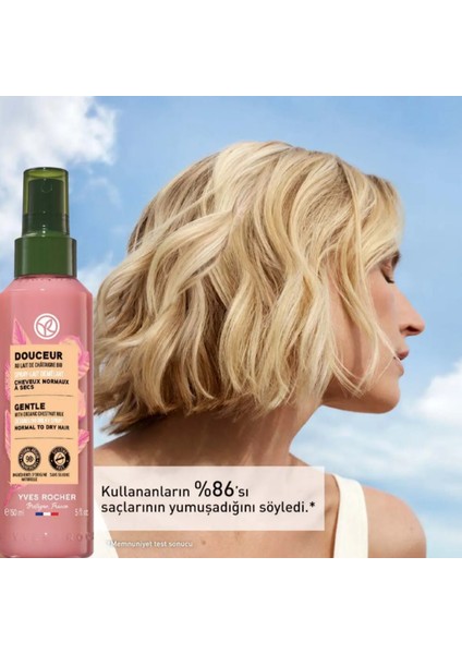 Yves Rocher Kolay Saç Tarama Spreyi / Douceur Organik Kestane Sütü 150 ml