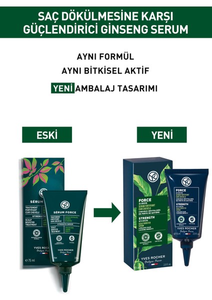 Yves Rocher Saç Dökülmesine Karşı (Anti- Chute) Güçlendirici Ginseng Serum - Vegan-75 ml