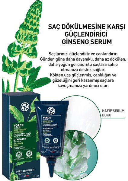 Yves Rocher Saç Dökülmesine Karşı (Anti- Chute) Güçlendirici Ginseng Serum - Vegan-75 ml