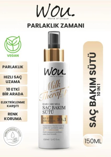 World Of Unique Wou Milk Therapy Saç Bakım Süt 150 ml