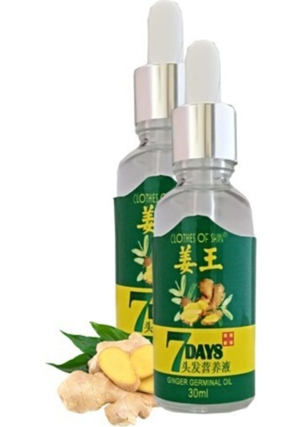 7 Days 30ML Gingergerminalessentialoil Hair Growth Loss Treatment Serum Unisex 2 Adet Saç Bak