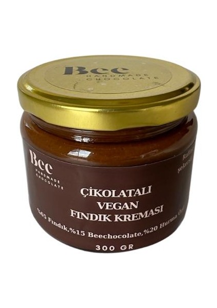 Rafine Şekersiz El Yapımı Çikolatalı Vegan Fındık Kreması 300 gr fiyatları