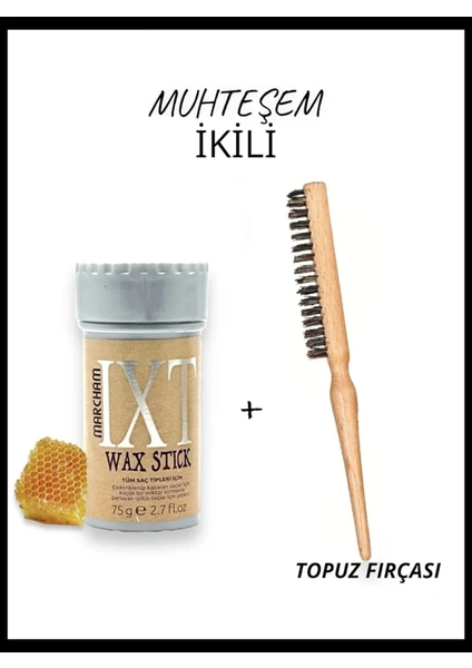 Hair Wax Stick 75GR - Saç Sabitleyici Berberstıckwax Topuz Fırçası