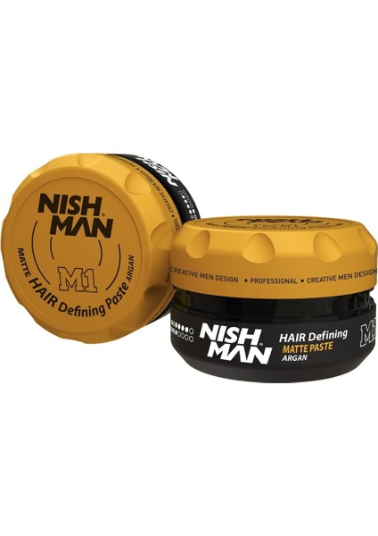 Nıshman Saç Şekillendirici Mat Görünümlü Argan Özlü Wax M1 100 ml