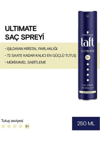 Saç Spreyi Ultimate 250 ml Saç Şekillendirici Krem ve Wax