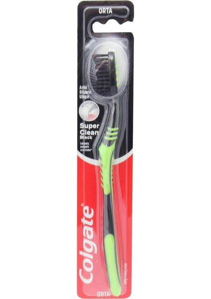 Süper Clean Black Orta Diş Fırçası Yeşil