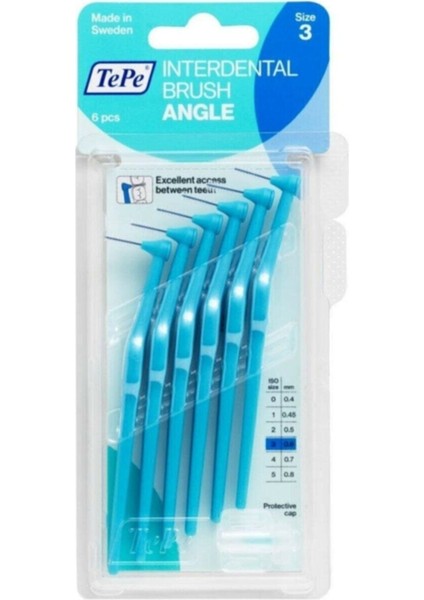 Angle Arayüz Fırçası Mavi 0.6 mm 6 Lı