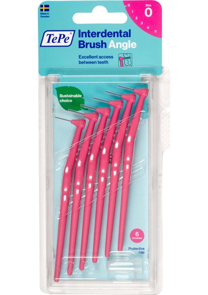 Angle Arayüz Fırçası Pembe 0.4 mm 6 Lı