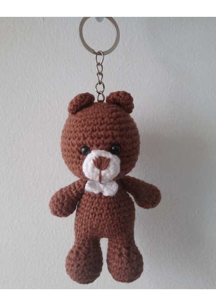 Amigurumi Ayıcık Organik Hediyelik El Yapımı Örgü Oyuncak Anahtarlık Çanta Süsü