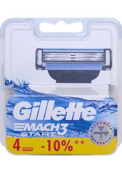 Gillette Mach3 Start Tıraş Bıçağı 4'lü