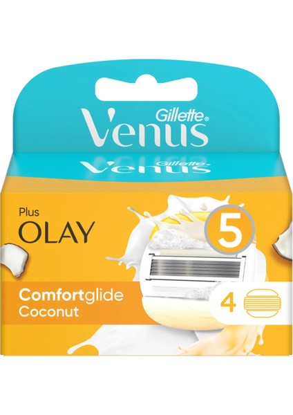 Comfortglide Olay Kadın Yedek Tıraş Bıçağı 4'lü, 5 Bıçaklı Paslanmaz Çelik – Pürüzsüz ve Rahat Tıraş fiyatları