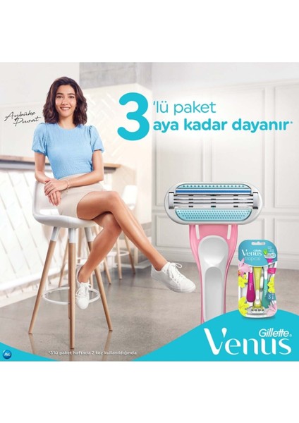 Tropical Kullan At Tıraş Bıçağı 3lü modelleri