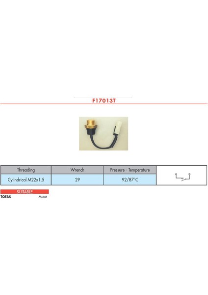 Fan Müsürü Kablolu M131 Dks 87C-92C 7591326 4478950 4478951