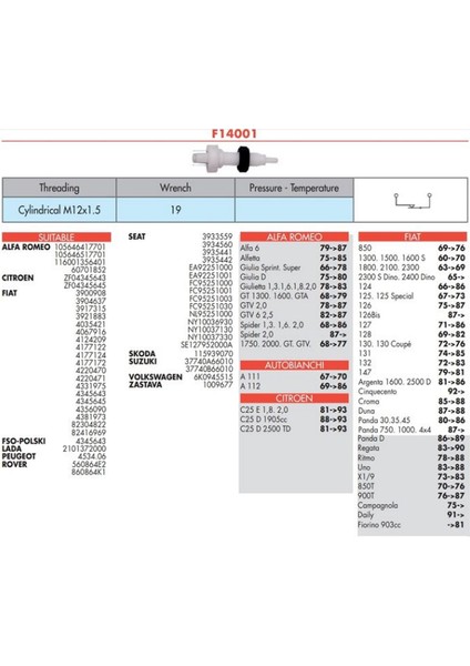 Fren Müsürü M131 Dks 3917315 3900908 XF04345645