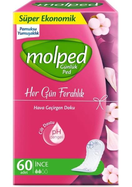 Her Gün Ferahlık Günlük Ped 60'lı Hijyenik Ped