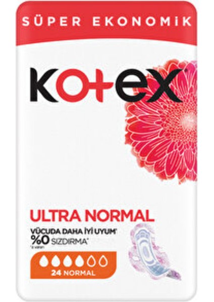 ( 5 Adet ) Kotex Ultra Normal Hijyenik Ped Normal 24’lü Süper Ekonomik