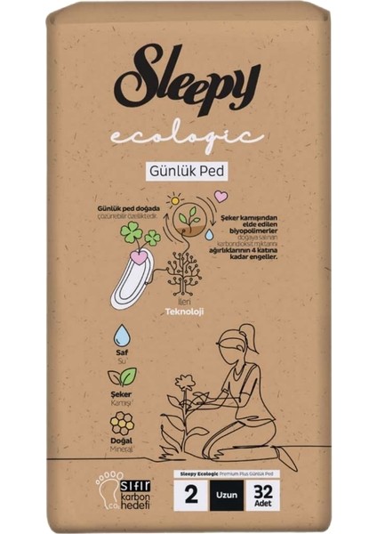 Ekolojik Günlük Ped 32 Li Ekonomik Paket