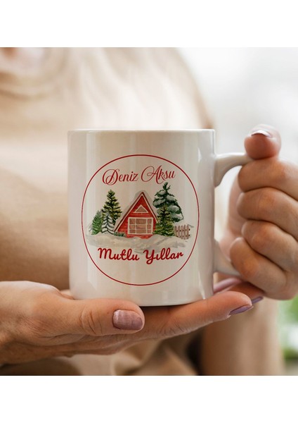 Yılbaşı Hediyesi Bk Gift Kişiye Özel Yeni Yıl Tasarımlı Beyaz Kupa Bardak ve Plakalı Nostaljik Vosvos Mum Hediye Seti-13, Sevgiliye, Arkadaşa Hediye fiyatları