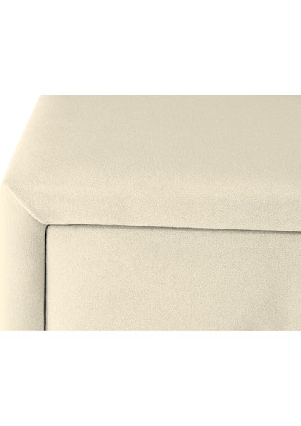 Doppia Linea Silver İki Çekmeceli Beyaz Komodin Kumaş Kapaklı Yatak Odası 2 Çekmeceli Komodin fırsatları