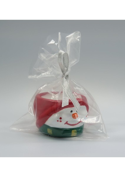 Yılbaşı Hediyesi Bk Gift Kişiye Özel Yeni Yıl Tasarımlı Beyaz Kupa Bardak ve El Yapımı Kardan Adam Kokulu Mum Hediye Seti-6, Sevgiliye, Arkadaşa Hediye indirimleri