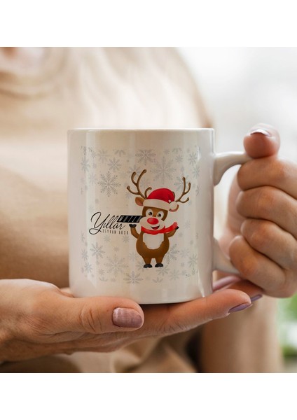 Yılbaşı Hediyesi Bk Gift Kişiye Özel Yeni Yıl Tasarımlı Beyaz Kupa Bardak ve Kokulu Kar Tanesi Mum Hediye Seti-7, Sevgiliye Hediye, Arkadaşa Hediye fiyatları