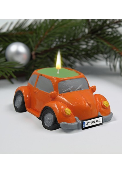 Yılbaşı Hediyesi Bk Gift Kişiye Özel Yeni Yıl Tasarımlı Beyaz Kupa Bardak ve Plakalı Nostaljik Vosvos Mum Hediye Seti-7, Sevgiliye, Arkadaşa Hediye modelleri