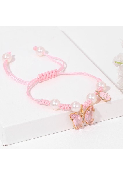 Kadın Kelebek Sevimli Kelebek Kristal Halat Örgülü Kadın Takı El Yapımı Ler Dostluk Parti Bileklik (Yurt Dışından) fırsatları