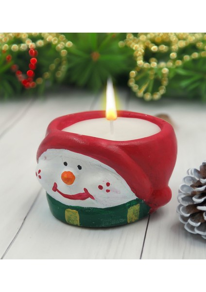 Yılbaşı Hediyesi Bk Gift Kişiye Özel Yeni Yıl Tasarımlı Beyaz Kupa Bardak ve El Yapımı Kardan Adam Kokulu Mum Hediye Seti-2, Sevgiliye, Arkadaşa Hediye fırsatları